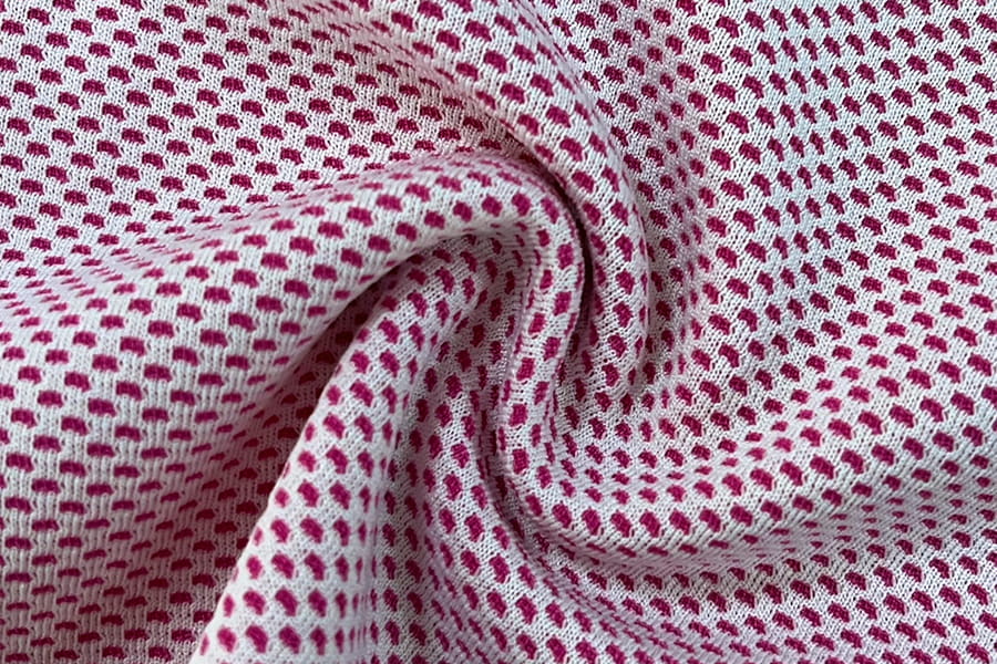BCX-N0622: Polyester Nylon Full Cold Feeling To-Color Jacquard Mesh Honeycomb Stoff